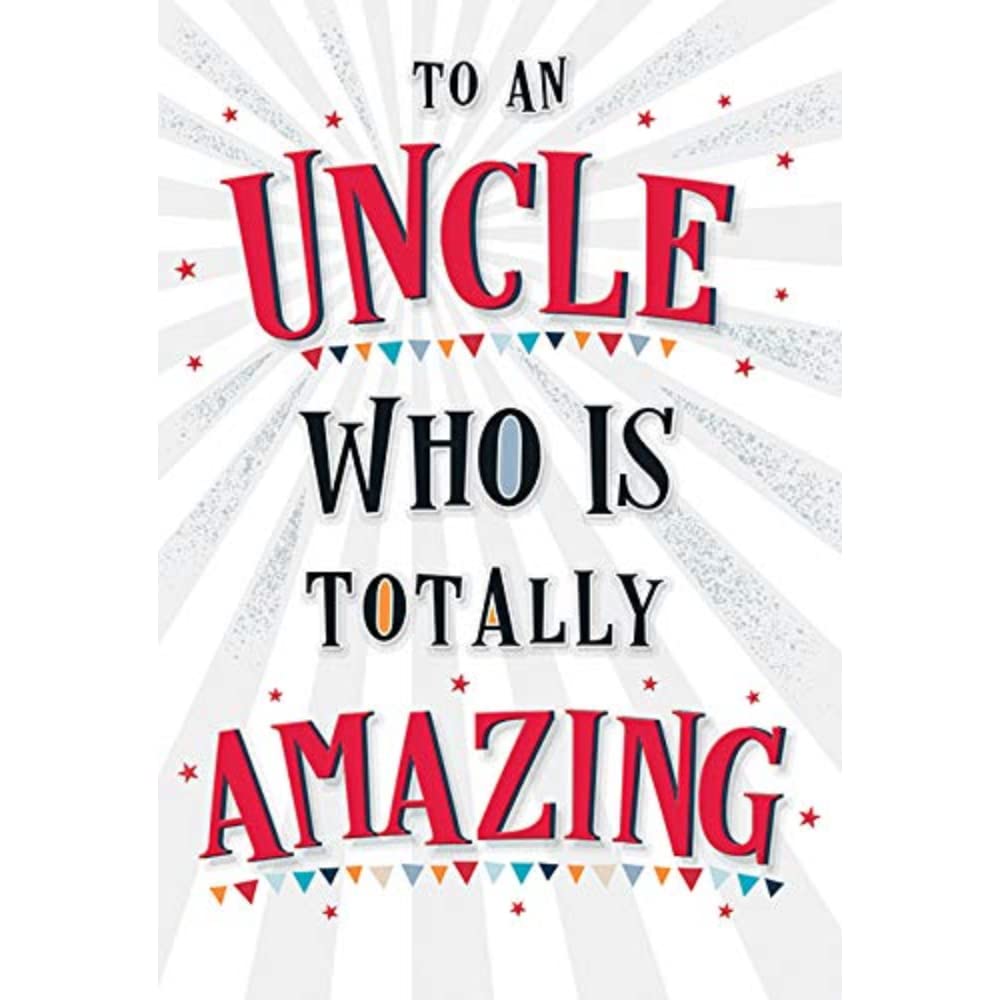 Piccadilly Greetings Modern Birthday Card Amazing Uncle - 7 x 5 inches