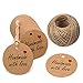 G2PLUS Handmade Gift Tag, 100PCS Handmade with Love Tags, 2'' Round Gift Tag, Kraft Paper Gift Tags with String for Gift Wrapping, Valentines, Wedding Party Favors, DIY & Craft Project