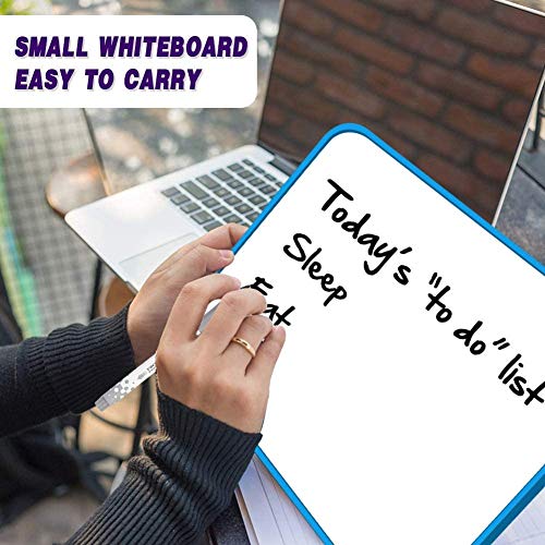 SIOSSION Small Whiteboard Set Double Sided Hanging Whiteboard Message Scoreboard Easy to Clean Wall White Board for Cubicle Office, School(1 Pack)