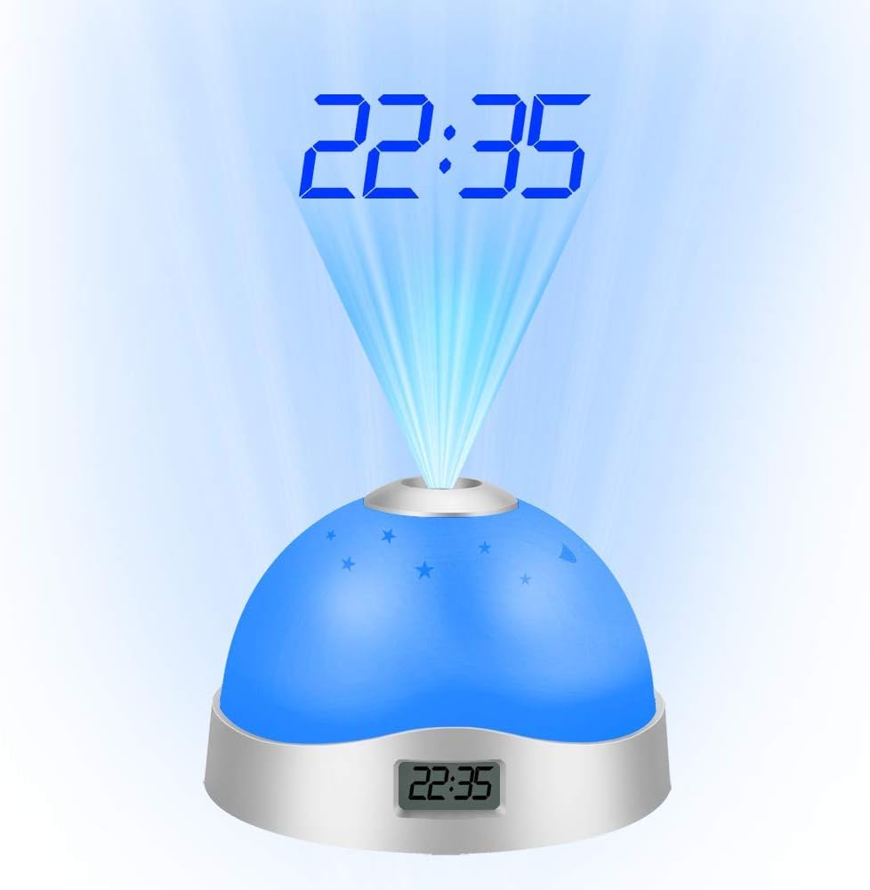 ADTALA Best Design Colorful Projection Clock Star Sky Night Light Led Magic Digital Starry, Clock Projection