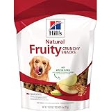 Hill's Dog Treats Crunchy Fruity Snacks with Apples & Oatmeal Dog, Healthy Dog Snacks, 8 oz Bag