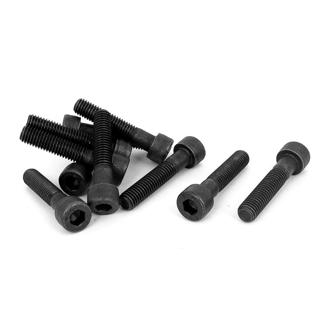 TOP-VIGOR 10Pcs Hexagon Socket Head Cap Screws, M8 x 40mm 12.9 Alloy Steel Replacement Machine Fastener Screws, Half Thread for Bicycle Motorcycle Repair, Professionals Landlords Repairmen, Black — image 1