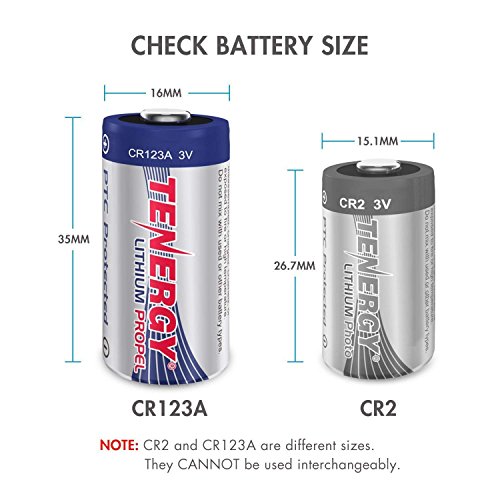 Tenergy Propel 3V CR123A Lithium Battery, High Performance CR123A Cell