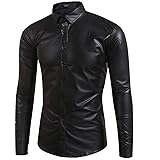 Coofandy Men's Metallic Shiny Nightclub Slim Fit