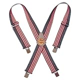 Graintex ES1467 USA Flag Elastic Suspenders