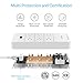 ORICO Surge Protector Power Strip with 6 Outlets and 5 USB Charging Ports, 5ft Extension Cord/1700J Ideal for Home and Office Accessories - White(ETL/FCC Listed)