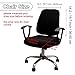 Unimore Office Chair Covers 2 Piece - Decorative Computer Chair Covers Stretch Universal Rotating Chair Slipcover (Black)