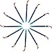 12 Pack Tent Stakes, 7075 Ground Metal Camping Aluminum Tent Pegs, Lightweight Tent Stakes Heavy Duty Spikes Camping Accessories, Blue