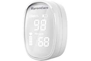 Byroncare Pulse Oximeter, O2 Pulse Oximeter Fingertip and Oxygen Monitor Fingertip, Oximeter Finger Meter With Blood Oxygen Monitor and Oxygen Sensor For Adults.