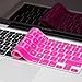 Kuzy Keyboard Cover Compatible with Pro 13 15 17 inch and Air 13.3 inch Silicone Skin Protector, Pink