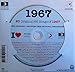 1967 BIRTHDAY or - I Love 1967 Compilation Music Hits CD - 20 Original Songs - 1967 Year Greeting Card