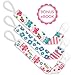 Liname Neutral Pacifier Clip - 3 Pack Pacifier Clips for Boys & Girls - Binky Holder Soothie Paci Clip Binkie Clip - Unisex Pacifer Clip - Baby Pacifier Clip and Pacifier Holder
