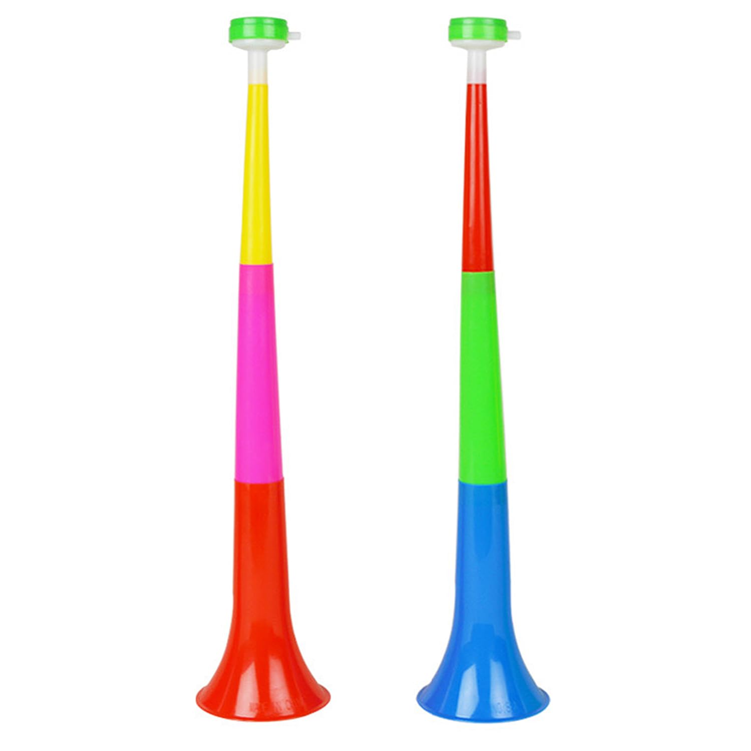 Pack of 2 Cheerleading Horns, Plastic Play Horns, Loud Telescopic Horns, Sports Event Horns, Carnival Horns, Cheering Noisemakers