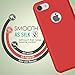 For iPhone 7 Case - MoKo Slim Fit Shockproof Liquid Silicone Gel Rubber Protective Case Soft Touch Back Cover for Apple iPhone 7 2016, RED