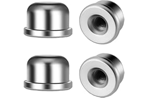 RTNLIT 4pcs Nickel Lamp Finials Caps, Threaded 1/4-27 lamp Shade Screw Cap, 1/2 Inch Tall for Lamp Harp Tops