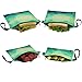 QOGiR Reusable Snack Bags and Sandwich Bags with Handle (Emerald)