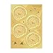Congratulations (Gold) Award Seals Stickers - 4 stickers per sheet, 8 sheets