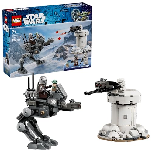 LEGO Star Wars 75444 Attacco dell’AT-RT Giocattolo - Kit di Modellismo con Walker, Torre, Minifigure del Mandaloriano e Figura di Grogu - Regalo di Compleanno per Bambini, Bambine e Fan da 7 Anni
