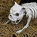 Halloween Haunters Skeleton Dog with Leash Prop Decoration - Menacing Vicious Skull Face Pet Bull Doggy, Barking Look - Cemetery, Haunted House, Entryway Party Display