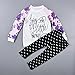Efaster® 1Set Toddler Baby Girl Long Sleeve Print T-shirt Tops+Pants Outfits Clothes (2T)