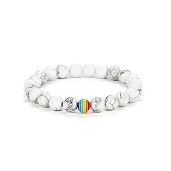 LGBT Natural Stone Bead Stretchy String Lesbian Gay