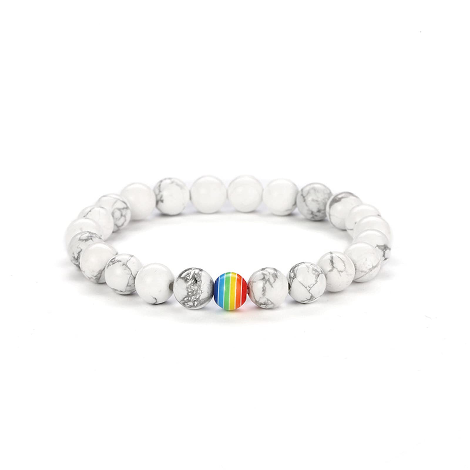 LGBT Natural Stone Bead Stretchy String Lesbian Gay