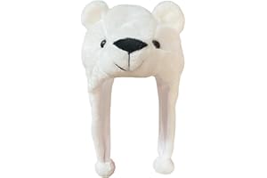 GADMEXILY Plush Animal Hat for Halloween Christmas,Cozy Funny Hats Novelty Party Cap for Girls - One Size