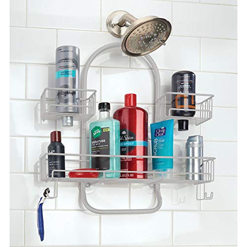 mDesign Extra Wide Metal Wire Tub & Shower Caddy, Hanging Storage
