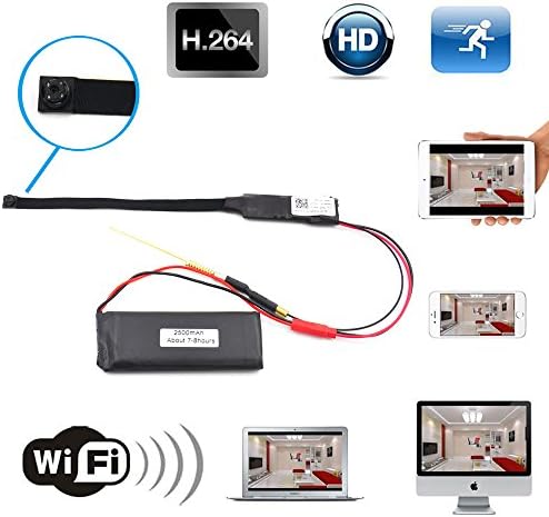 Spy Hidden WiFi Espia Camera - 1080P Portable Security DIY Wireless Secret Home and Business Camara Espia, Motion Detection/Loop Recording/Night Vision Nanny Cam
