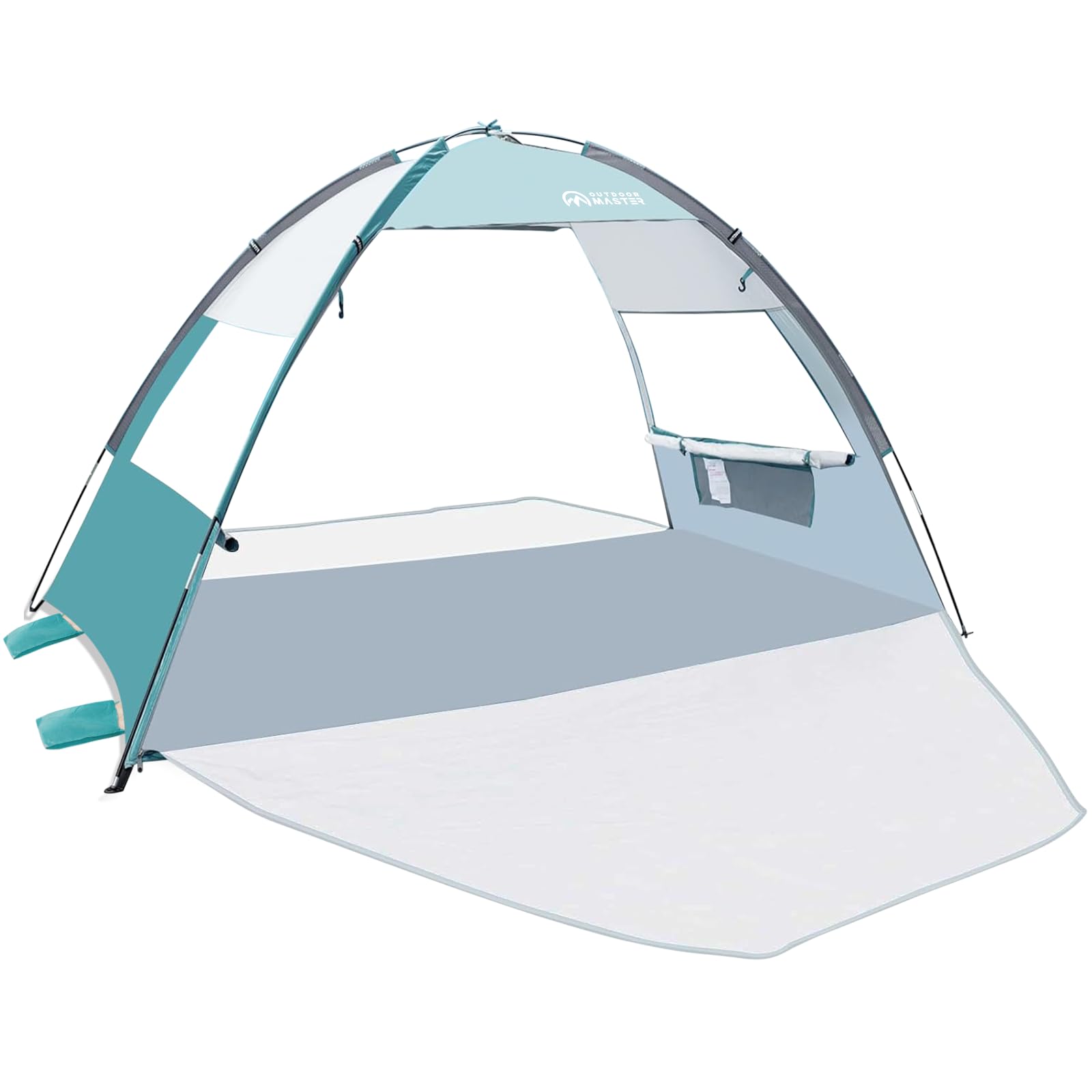 OutdoorMaster Beach Tent for 3 Person - Easy Setup and Portable Beach Shade Sun Shelter Canopy - Cancun Seashore