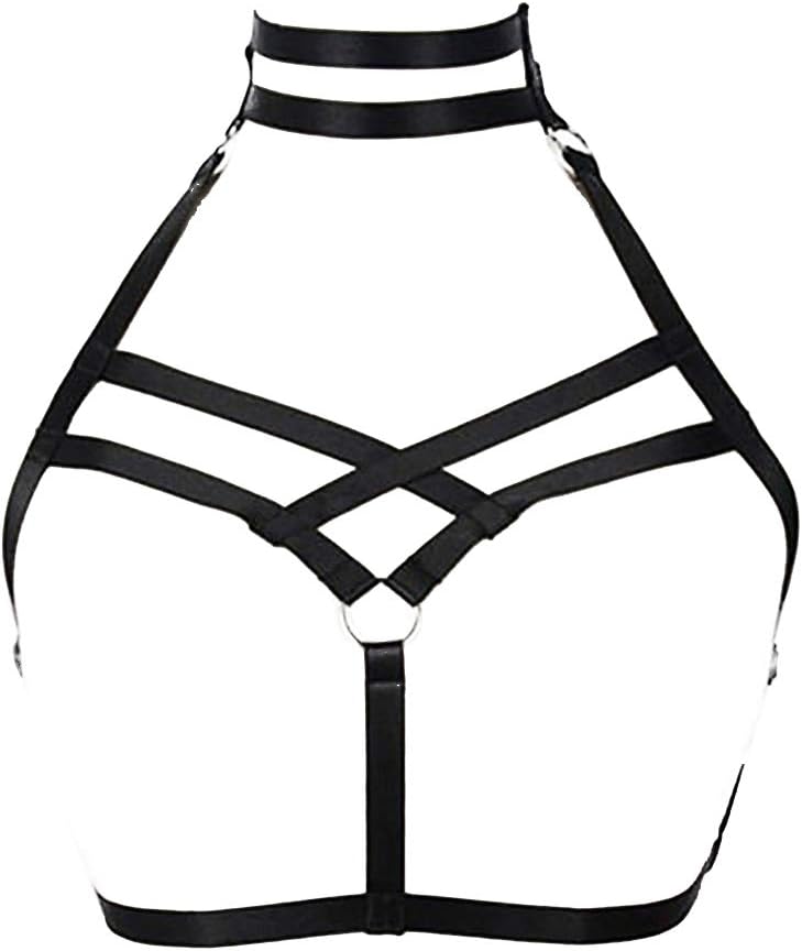 Halter Women Sexy Bra Criss Cross Hollow Out Caged Bandeau Strappy Harness Body Lingerie Tops
