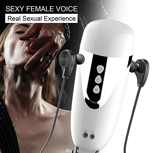 Vibrating Male Masturbator Cup, Edan\'s Secret Electric Handsfree Stroker Sex Toy with Base, 10 Vibration Modes for Men, Sexy Moan, 3D Realistic Vagina, Penis Tranning Adult, Waterproof