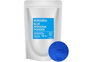 Blue Spirulina Powder Vibrant Blue Food Colouring for Kid Friendly Smoothies Drinks Baking Ice Cream 30 Servings 30g bag