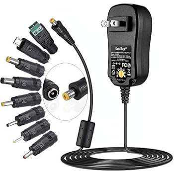 [Upgraded Version] SoulBay Universal AC/DC Adapter Multi-Voltage Regulated Switching Power Supply with 8 Selectable Adapter Plugs, for 3V to 12V Home Electronics - 2Amps Max