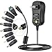 [Upgraded Version] SoulBay Universal AC/DC Adapter Multi-Voltage Regulated Switching Power Supply with 8 Selectable Adapter Plugs, for 3V to 12V Home Electronics - 2Amps Max primary