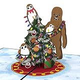Star Wars Chewie & Porgs Christmas Pop Up Card, 3D Card, Greeting Card