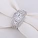 Newshe Engagement Wedding Ring Set for Women 925 Sterling Silver 3pcs Princess White AAA Cz Size5-12