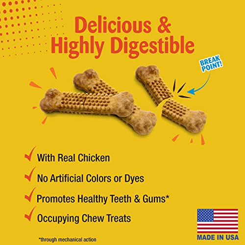 Nylabone Nubz Chicken Dog Treats I All Natural Edible Chew Treats for