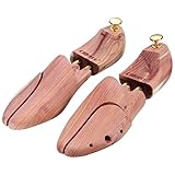 Ollieroo Men's Shoe Trees Twin Tube Adjustable Red Cedar Wood Boots Trees US Size