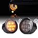 Xprite LED Turn Signal Light Smoked Lens Signal Assembly for 2014-2018 Jeep Wrangler JK JKU