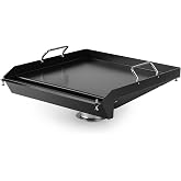 Stanbroil Pellet Grill Griddle Insert for Traeger, Pit Boss &amp; More | Nonstick Flat Top Cooking Surface, Removable Front Grease Trough, Heat-Capturing Extension for Improved Heating