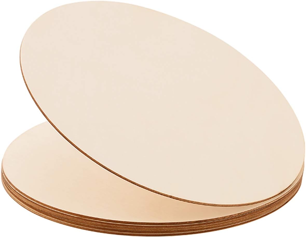 Worown 6 Pieces 14 Inch Unfinished Wood Rounds, Round Wood