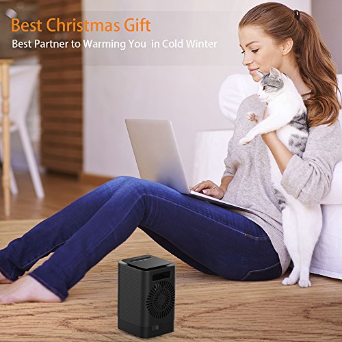 VersionTech Small Space Heater, Versiontech Personal Portable Mini Electric Ceramic Heater, Over-Heat Protection, Tilt-Protection, Multifunctional Rotatable Warm And Natural Wind For Home Office