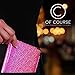 GOPEO of Course Holographic Glitter Server Book for Waitress and Waiter Zipper Pocket 8x5 Organizer Wallet | 10 Money Pockets | Original 2 Tone Interior | Cute Fits Aprons (Power Pink)