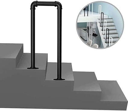 U-förmiger bodenmontierter Handlauf für Verandastufen im Außen- und
