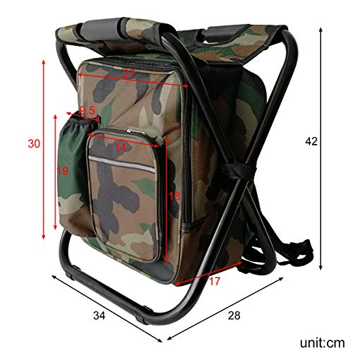 Lightweight Backpack Chair Cooler Foldable Camping Dove Stools Portable
