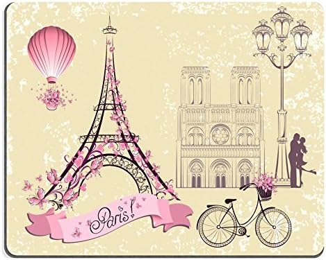 MSD Mousepad Paris symbols and landmarks Romantic postcard from Paris Vector set Image 30171225 Customized Tablemats Stain Resistance Collector Kit Kitchen Table Top DeskDrink Customized