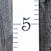 Growth Chart Art | Wooden Growth Chart Ruler Kids Height Chart for Boys + Girls | Measuring Kids Height Wall Décor | White with Navy Numerals and Saying “Love Grows Here”