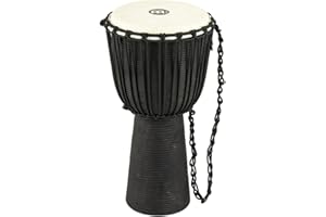 Meinl Percussion HDJ3-L Headliner "Black River" Series Rope Tuned Wood Djembe, 12-Inch