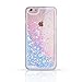 iPhone 6S Liquid Case,iPhone 6 Liquid Case,Ruky Fashion Flowing Liquid Floating Bling Glitter Love Heart Case Cover for iPhone 6S 6 4.7 Inch - (Blue)